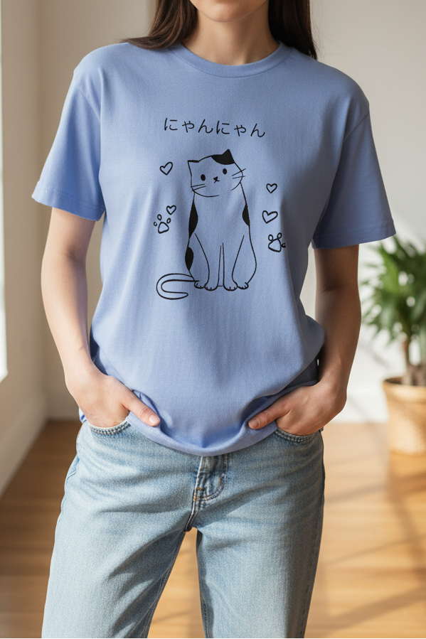 Nyan Nyan Cat Graphic Tee Blue