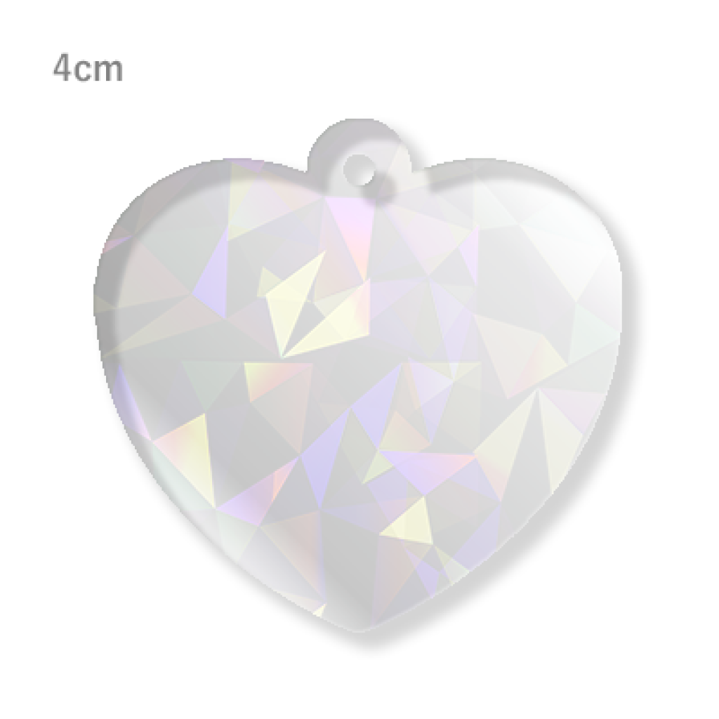 Butterfly Cat Heart Charm (4cm)