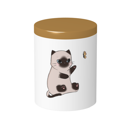 Butterfly Siamese Cat canister